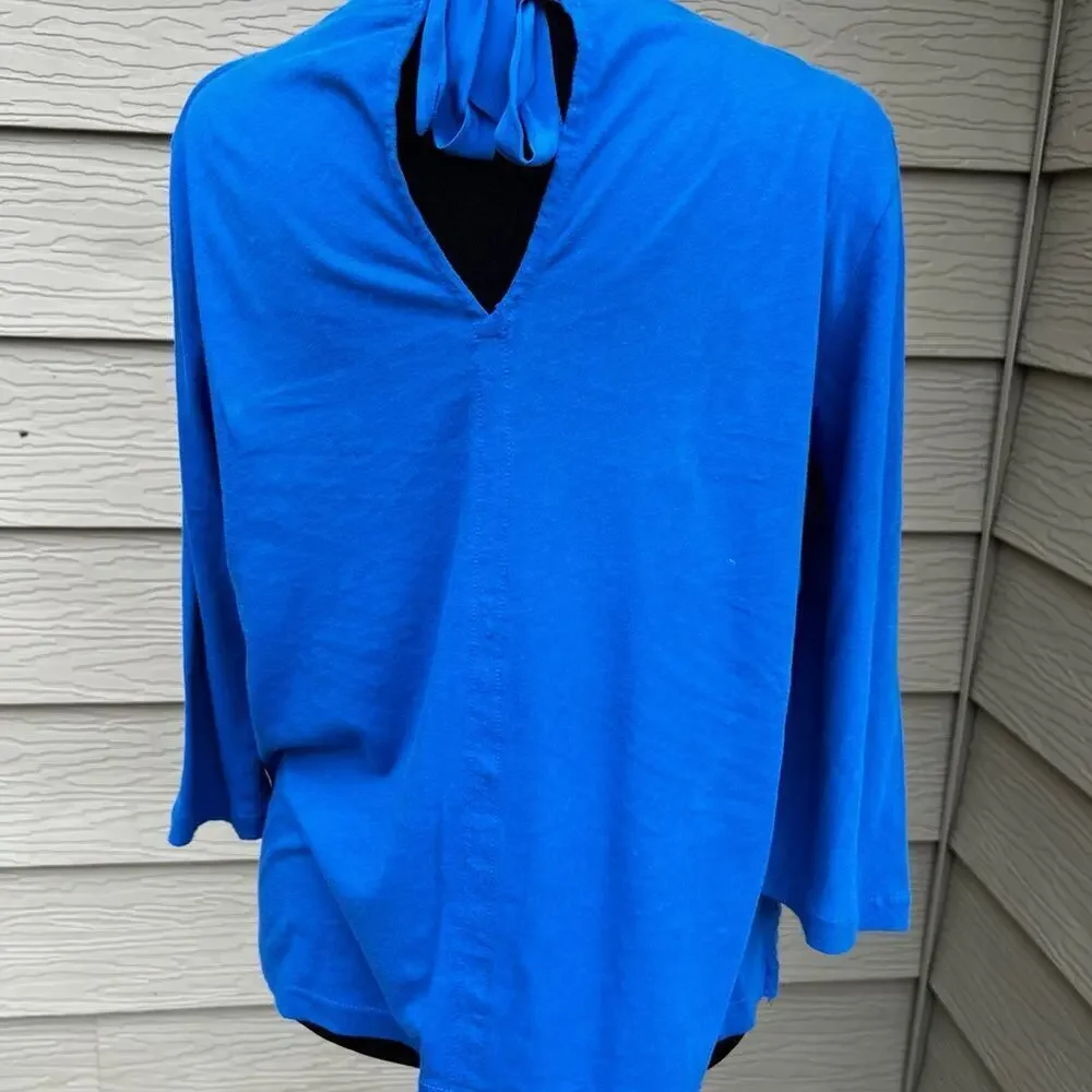 J.Crew women’s size M, elbow length sleeve, blue top